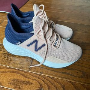 New balance sneakers Roav 6.5, navy and baby pink. Only worn a few times.